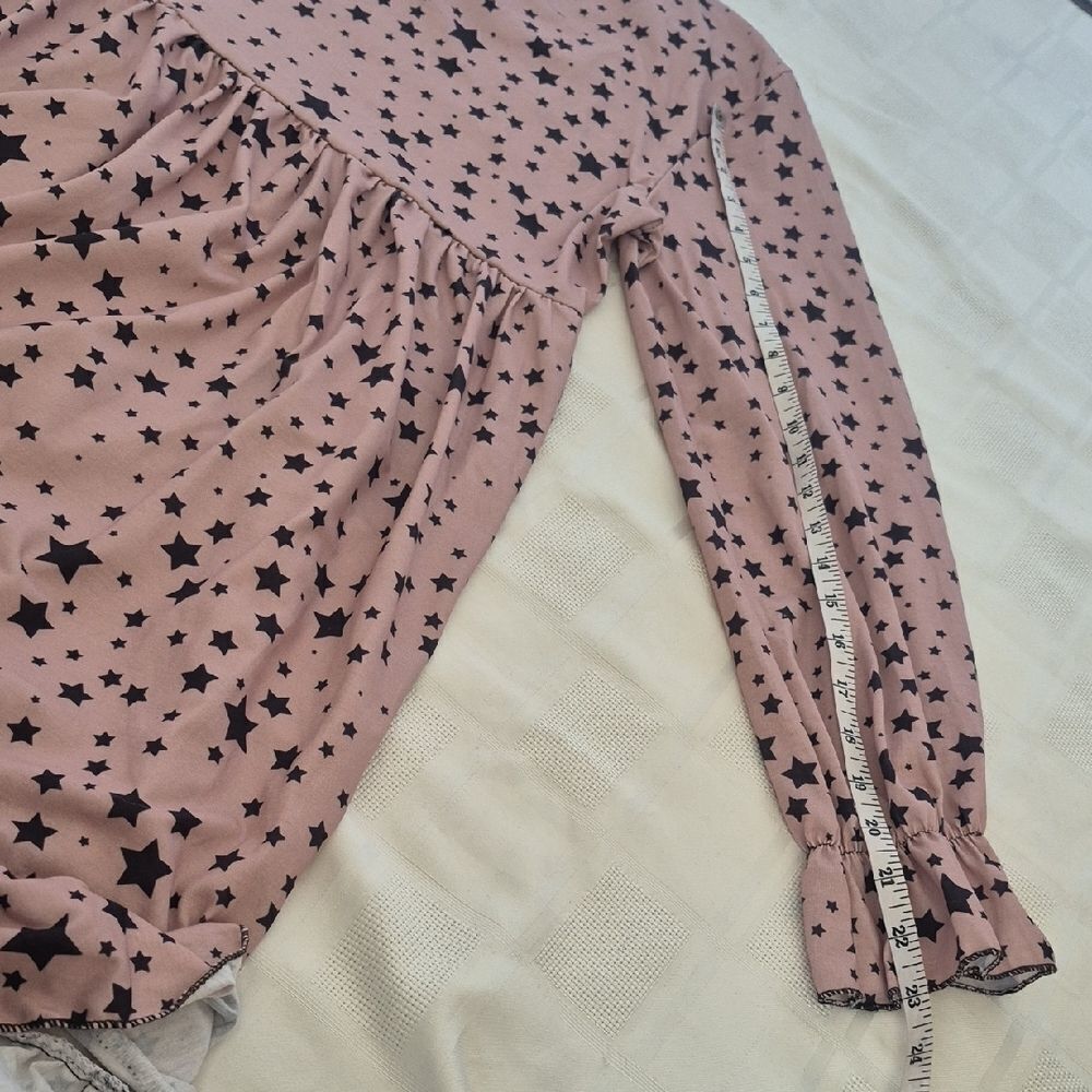 Elegant Starry Pink Midi Dress - Picture 9 of 16